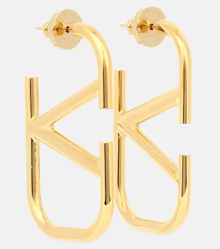 VLogo Signature earrings in gold - Valentino | Mytheresa