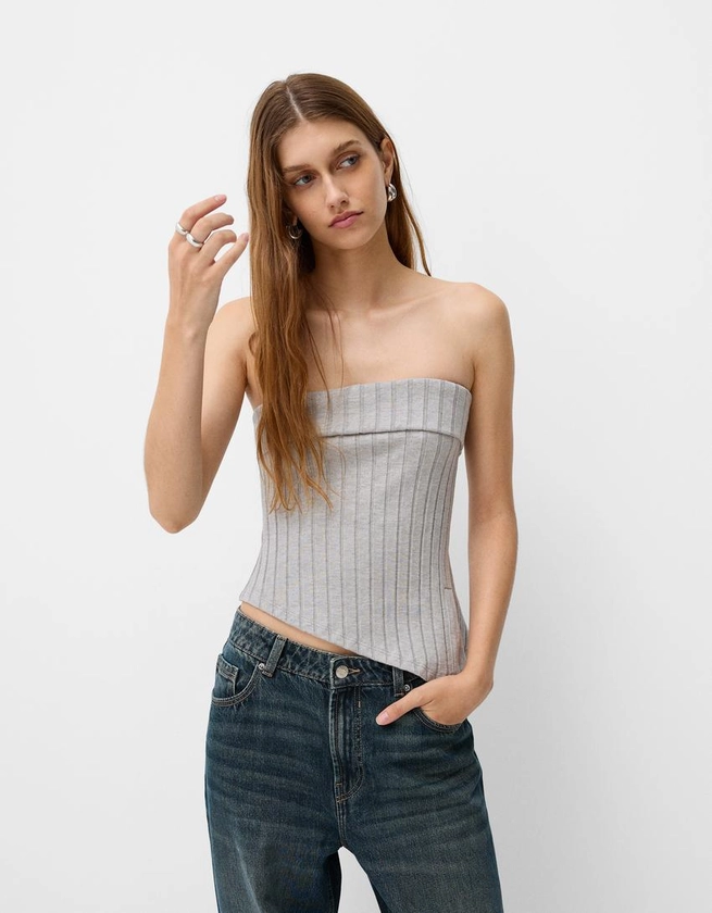 Top bandeau split sur le côté - Femme