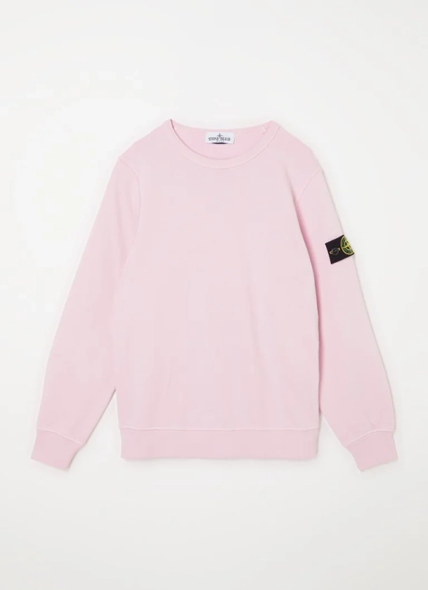 Stone Island 61340 sweater met logo • Roze • de Bijenkorf