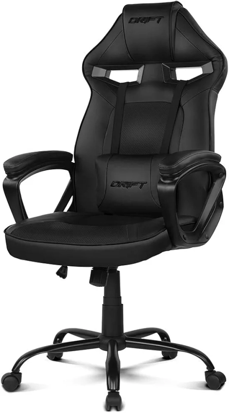 Drift DR50B, Cadeira Gaming profissional, em polipele de alta qualidade, ergonómica, na cor preta