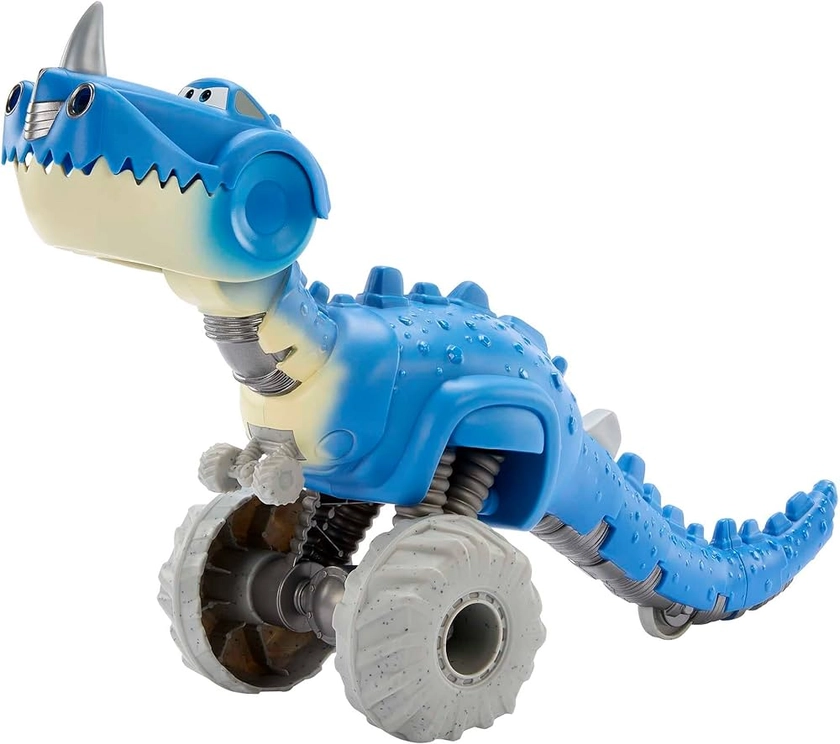 Disney and Pixar Cars On The Road Roll-And-Chomp Dino, Dinosaur Toy Vehicle that Eats Cars, Gift for Kids, HHW71