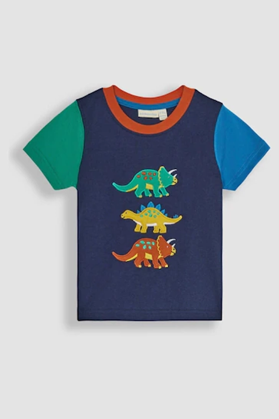 Buy JoJo Maman Bébé Navy Blue Dino Appliqué Motif T-Shirt from the Next UK online shop