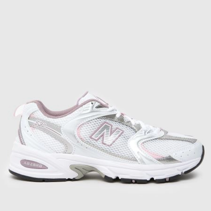 Womens White & Pink New Balance 530 Trainers | schuh