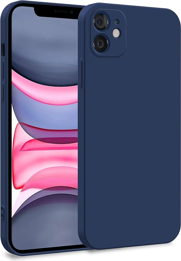 MyGadget Coque Silicone Compatible avec Apple iPhone 11 - Case TPU Souple & Soft avec Doublure Microfibre - Cover Protection Extra Fine & Légère Bleu Foncé