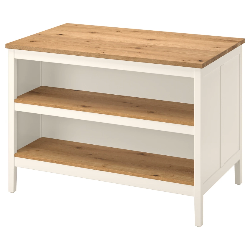 TORNVIKEN off-white, oak, kitchen island, Length: 126 cm - IKEA