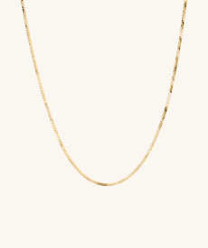 14k Gold Serpentine Chain Necklace | Mejuri