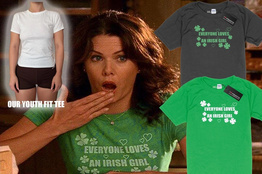 Tout le monde aime les jeunes filles irlandaises, chemise ajustée, t-shirt de la Saint-Patrick, t-shirt bébé des années 2000 inspiré de célébrités, an 2000, tenue de fête irlandaise - Etsy France