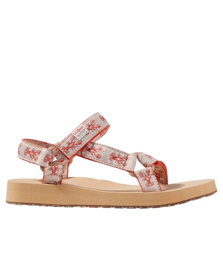 Women's Maine Isle Four-Point Sandals, Sara Fitz Print | Sandals & Water Shoes at L.L.Bean