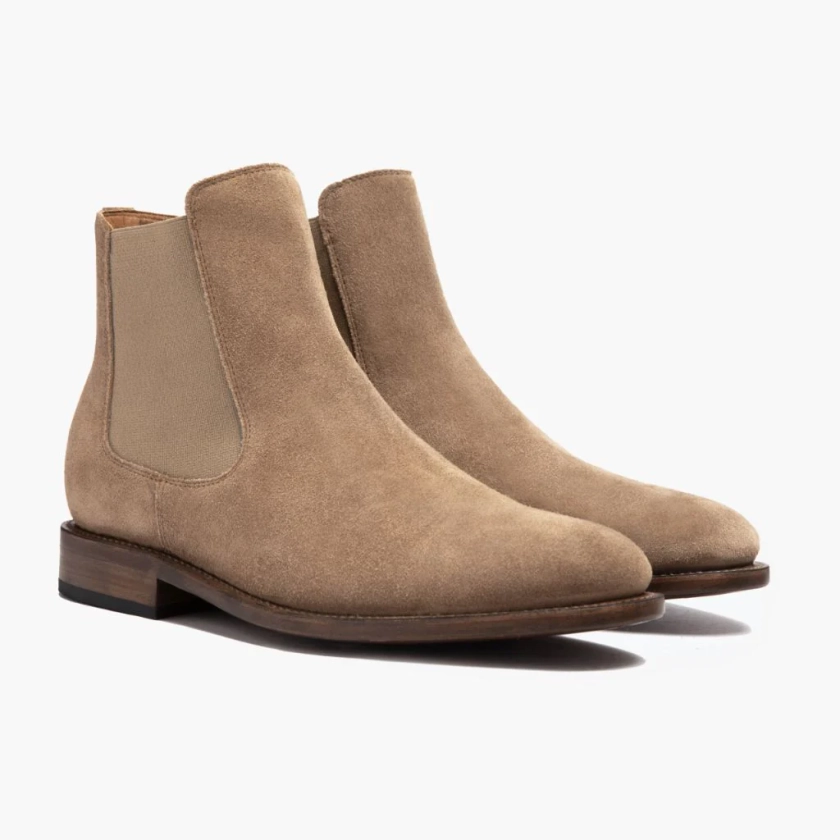 Men's Cavalier Chelsea Boot In Sandstone Tan Suede - Thursday Boots