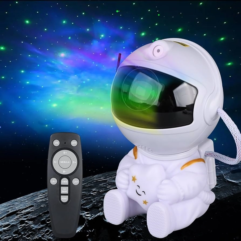 Astronaut Star Projector, Star Projector Galaxy Light for Kids，8 Modes Remote and 270° Adjustable Led Lights for Bedroom, Girls Room Decoration, Home Theater, Ceiling, Timer(Original White)
