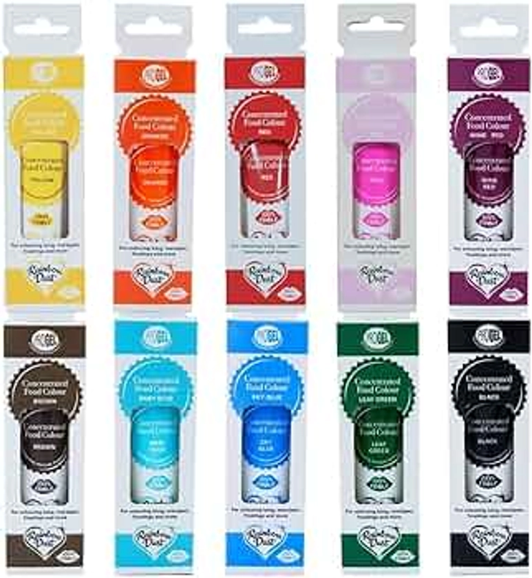 Rainbow Dust ProGel Gel colorante alimentario profesional color - colores favoritos 10 colores
