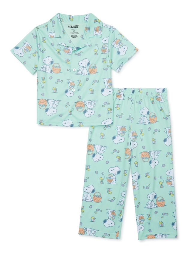 Peanuts Toddler Unisex Easter Pajama Coat Set, 2-Piece, Sizes 2T-5T