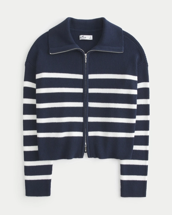 Women's Easy Zip-Up Sweater | Women's Tops | HollisterCo.com