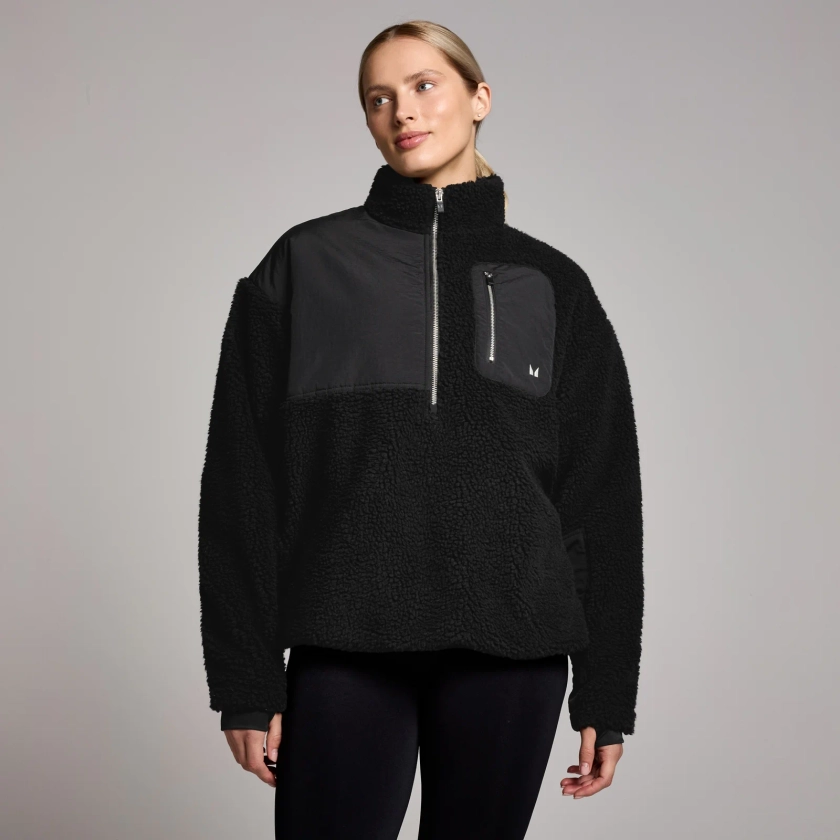 MP Women's Tempo Studio Borg Woven Jacket - Black | Myprotein