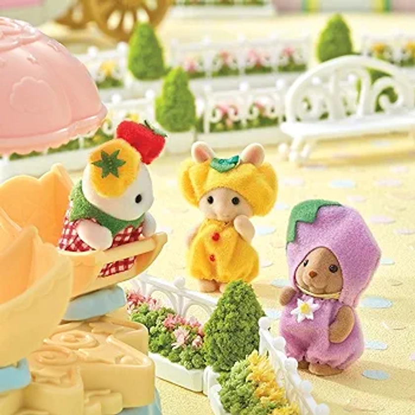 Calico Critters Veggie Babies, Limited Edition Playset with 3 Collectible Figures and Costume Accessories