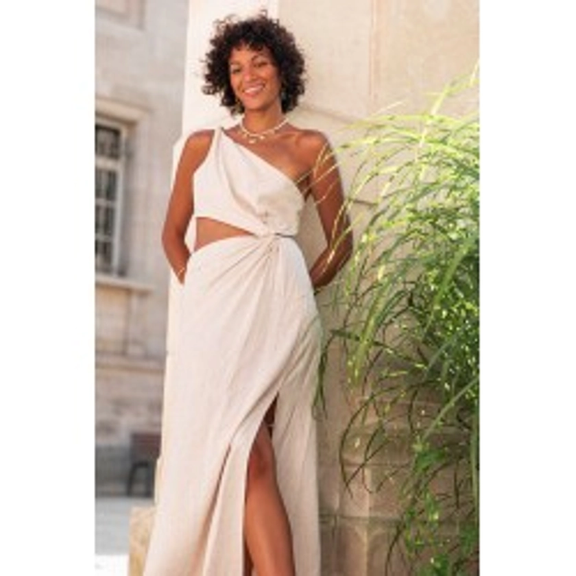 ELODIE Beige - Robe Lin