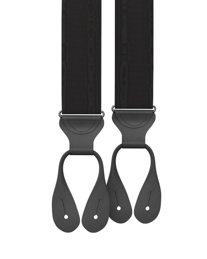 Black Moire Suspenders