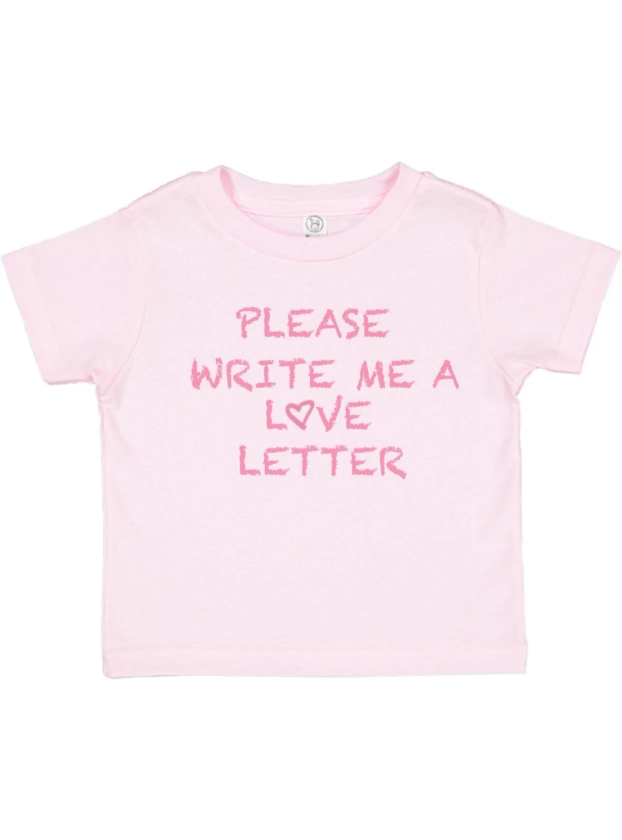 Please Write Me a Love Letter Tee - Pink