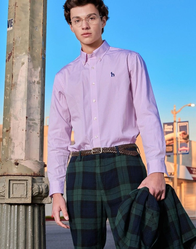 헤지스 남성, 핑크 런던 스트라이프 셔츠