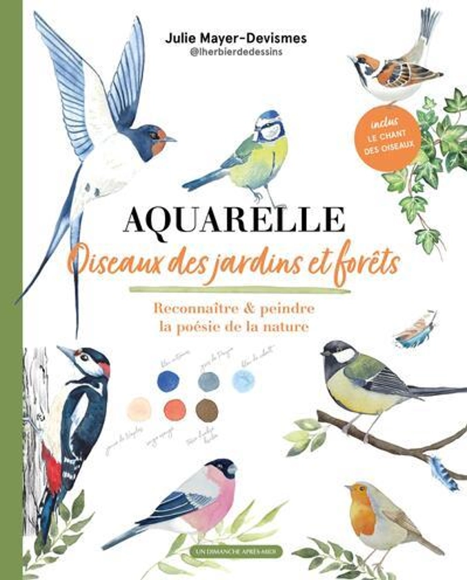 Aquarelle : Oiseaux des jardins et forêts : Reconnaître & peindre la poésie de la nature