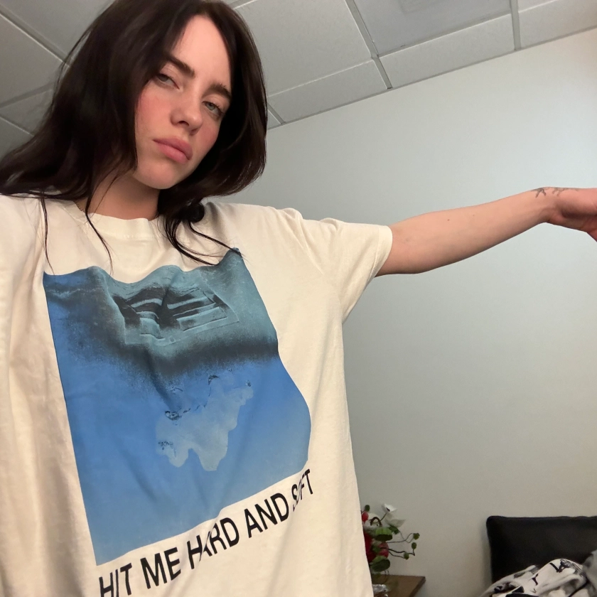 HIT ME HARD AND SOFT White Cover Tee - Billie Eilish | Store