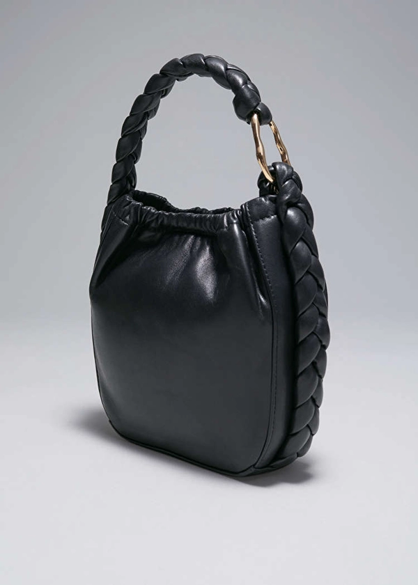 Braided Leather Bucket Bag - Black - & Other Stories NL