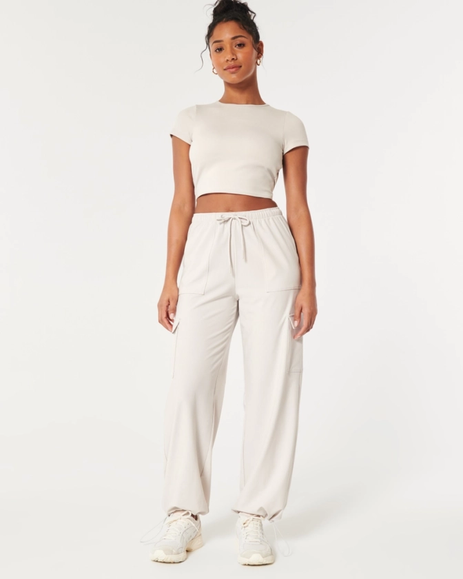 Women's Gilly Hicks Active Mid-Rise Parachute Pants | Women's Clearance | HollisterCo.com