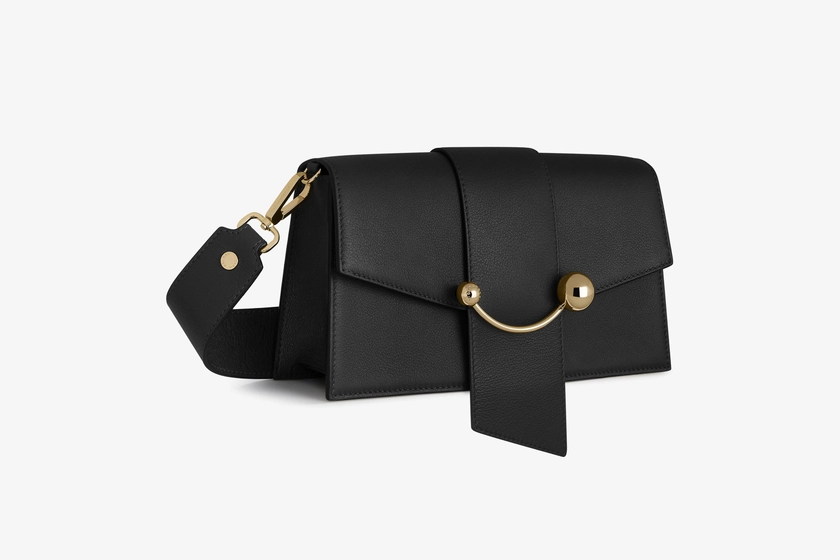 Strathberry - Mini Crescent - Leather Mini Shoulder Bag - Black