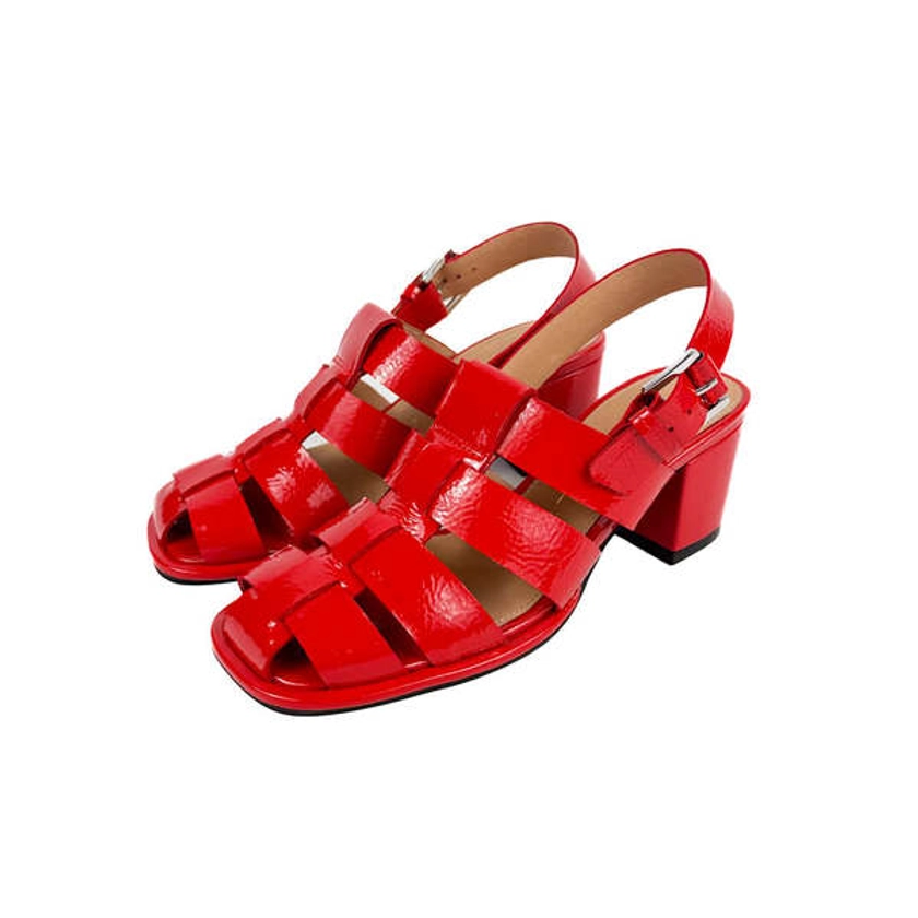 "INTENTIONALLY __________." July Sandals - Cherry on Garmentory