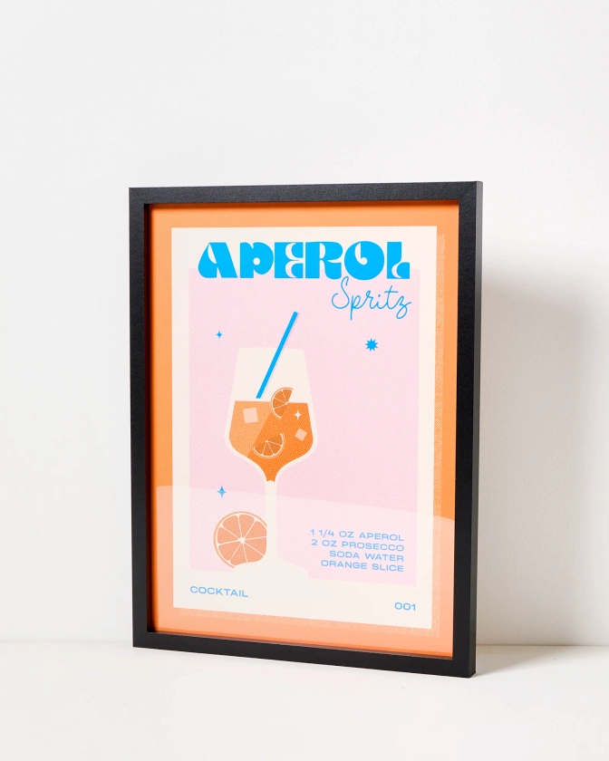 Aperol Spritz Cocktail Framed Wall Art | Oliver Bonas