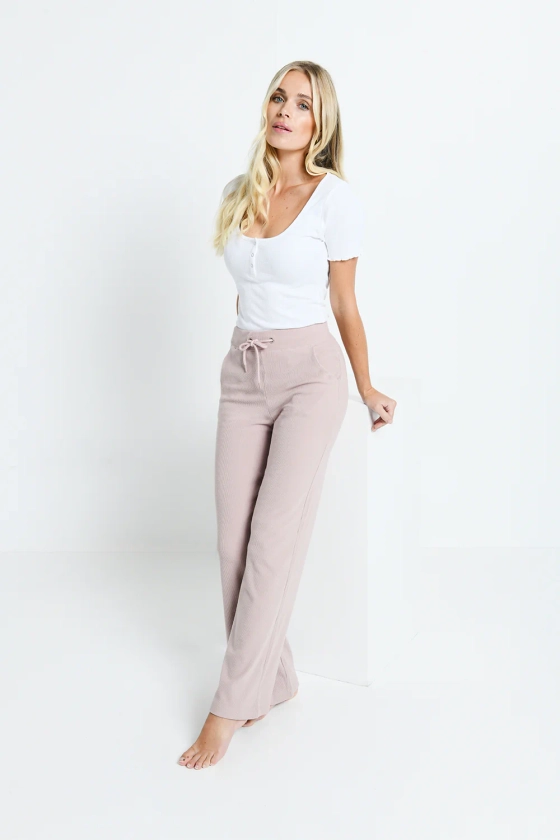 Pink Wide Leg Trousers | LOVALL