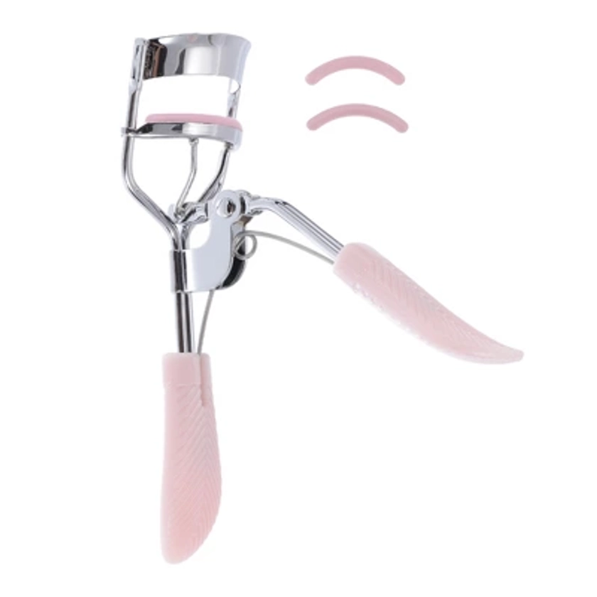 Unique Bargains Women's Leaf Shaped Eyelash Curler Pink 1 Pc