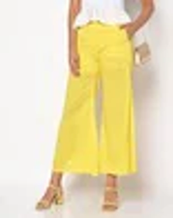 Buy Yellow Trousers & Pants for Women by The Vanca Online | Ajio.com