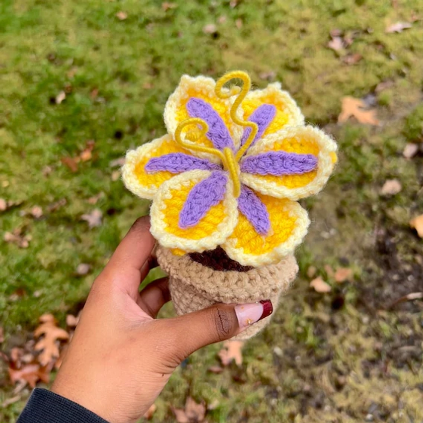 Crochet Rapunzel Sundrop Flower Car Hanging