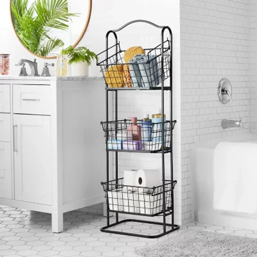 Member's Mark 3-Tier Standing Black Wire Basket - Sam's Club