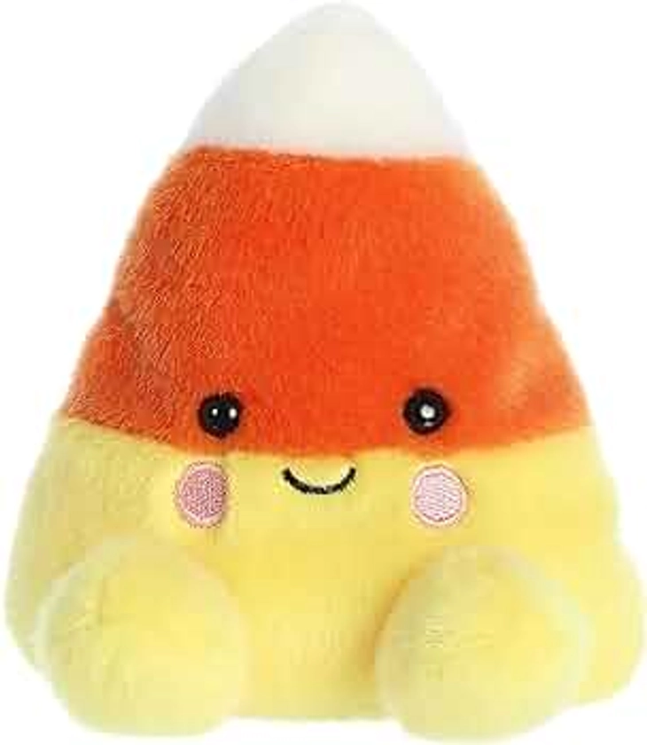 Aurora® Spooky Palm Pals™ Maisy Candy Corn™ Stuffed Animal - Pocket-Sized Play - Collectable Fun - Orange 5 Inches