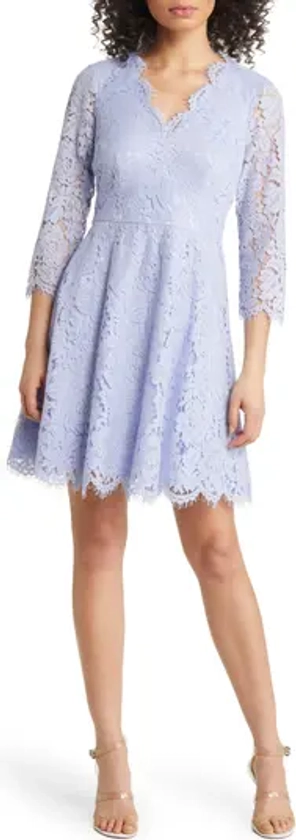 Eliza J Long Sleeve Lace Fit & Flare Dress | Nordstrom