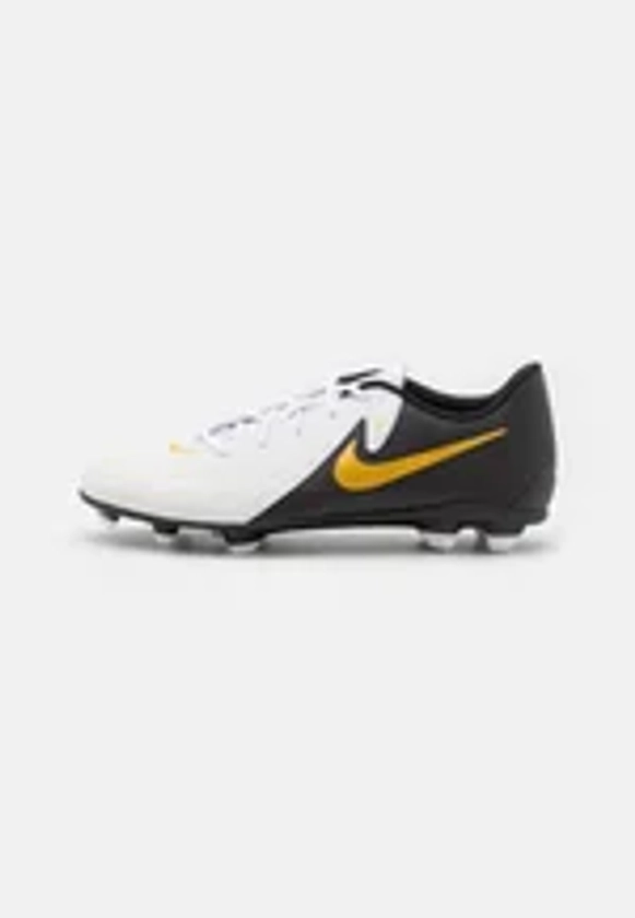 Nike Performance PHANTOM GX II CLUB FG/MG - Chaussures de foot à crampons - white/black/metallic gold coin/blanc - ZALANDO.FR