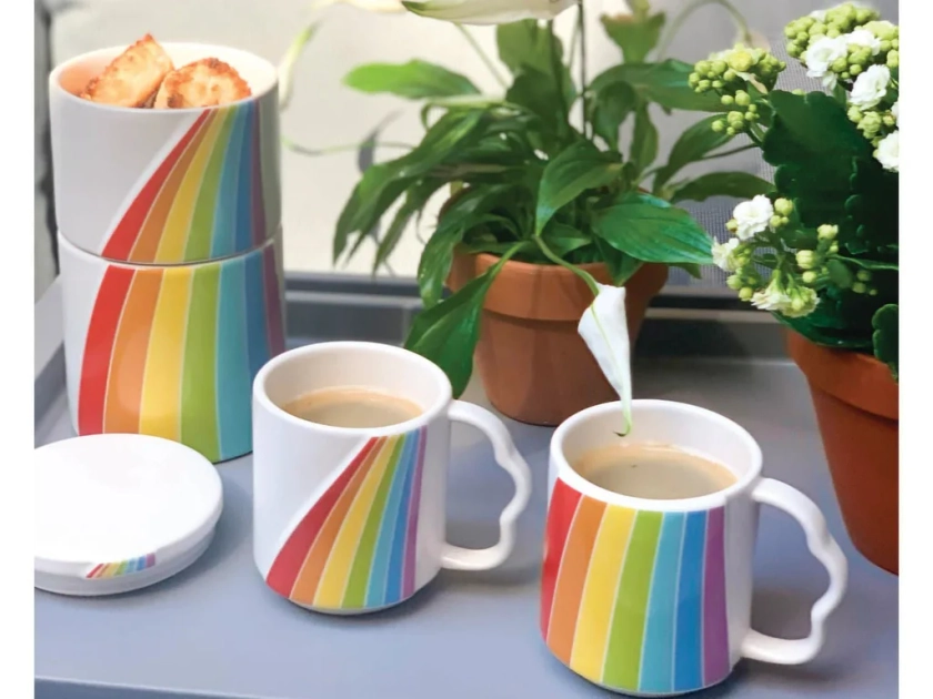 Bitten Over The Rainbow Stackable Mug Set