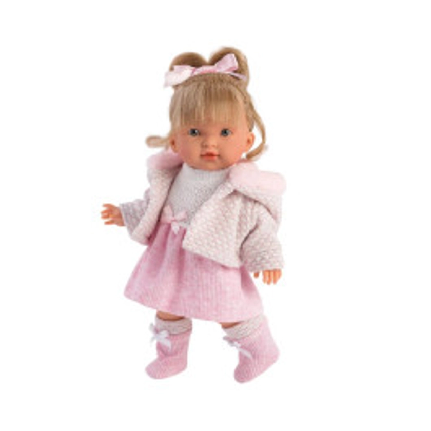 Llorens Valeria Casual Dress Blonde Toddler Doll, 28cm