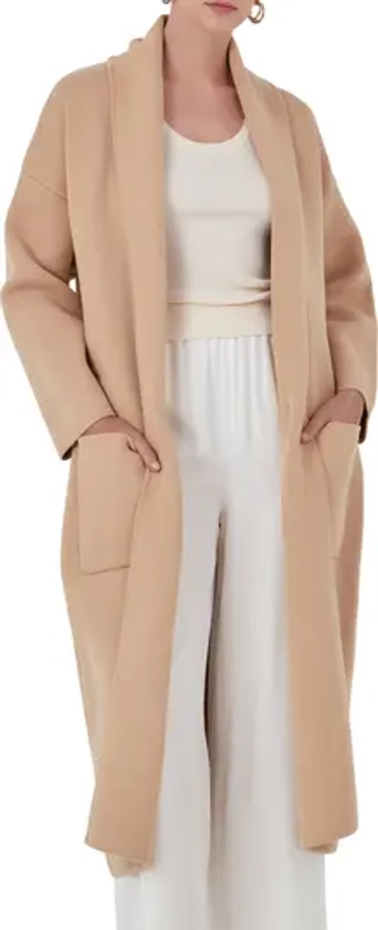 Endless Rose Longline Tie Belt Cardigan | Nordstrom