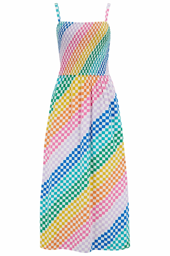 Christabel Sundress Multi, Rainbow Checkerboard by Sugarhill Brighton