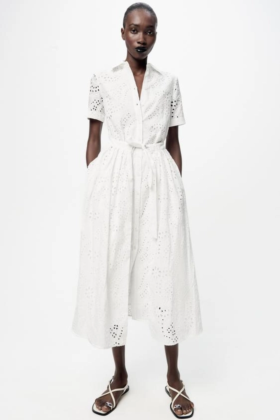 ZW COLLECTION EMBROIDERED SHIRT DRESS