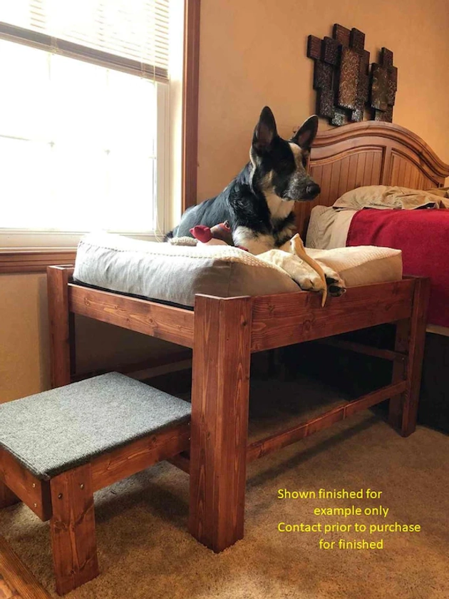 Unfinished Furniture- Wood Platform to Hold Your Dog Bed Cushion The "Sophie"-The ORIGINAL!! Elevated Dog Bed Furniture Platform