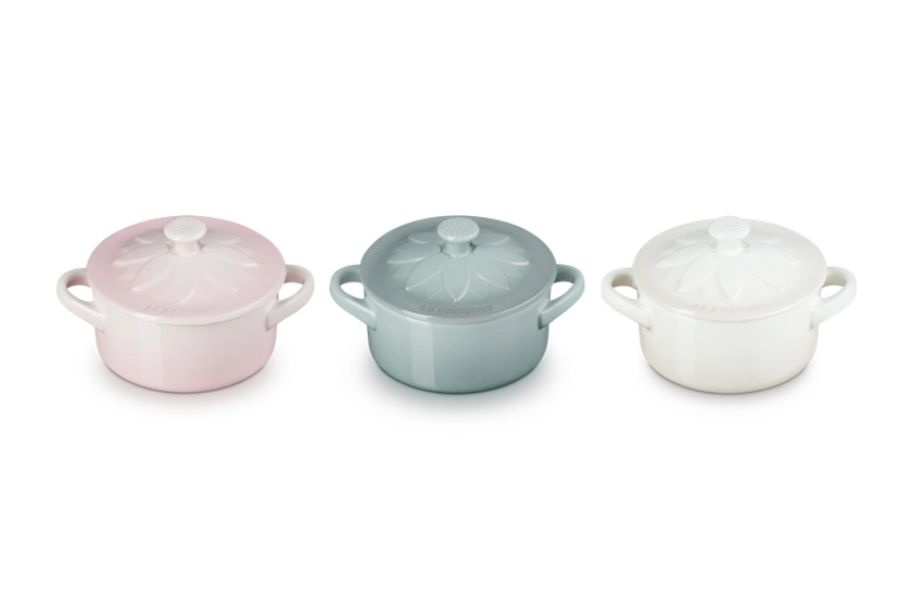 Set de 3 mini-cocottes Fleur en céramique | Le Creuset FR