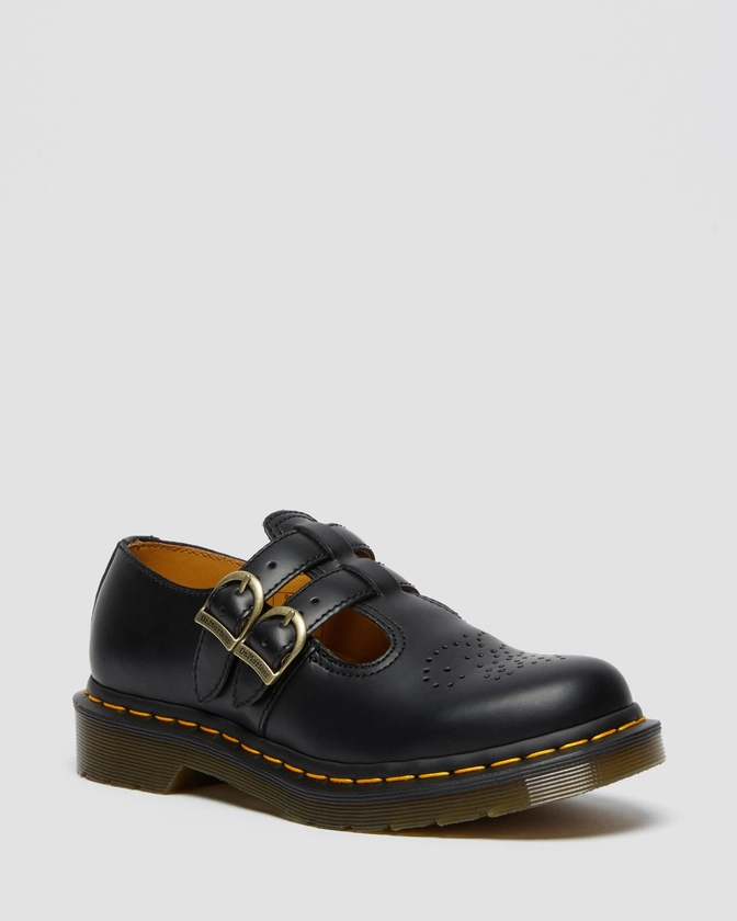 8065 Smooth Leather Mary Jane Shoes in Black | Dr. Martens