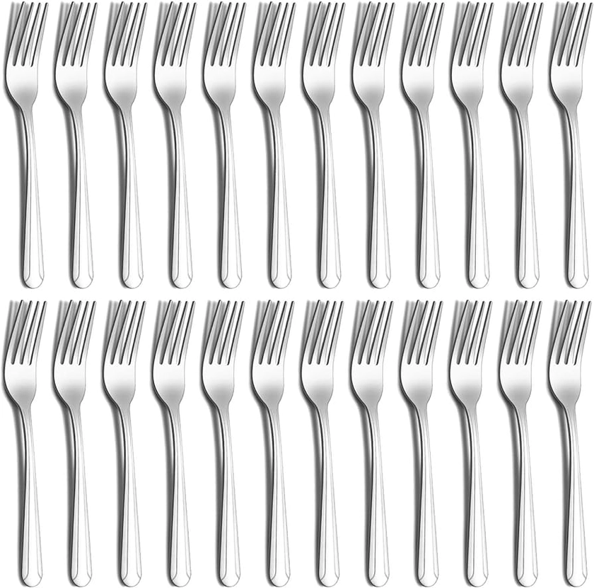 Forks Set, Hunnycook Forks Set of 24, Stainless Steel Dinner Forks Pack of 24, Cost-Effective and Used as Dessert Forks/Salad Forks/Cake Forks for Home/Party/Restaurant, Food Grade&Dishwasher Safe. : Amazon.co.uk: Home & Kitchen