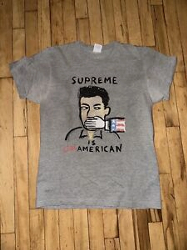 Supreme Is Un American T-Shirt Size Medium Grey Vintage SS14 100% Authentic | eBay