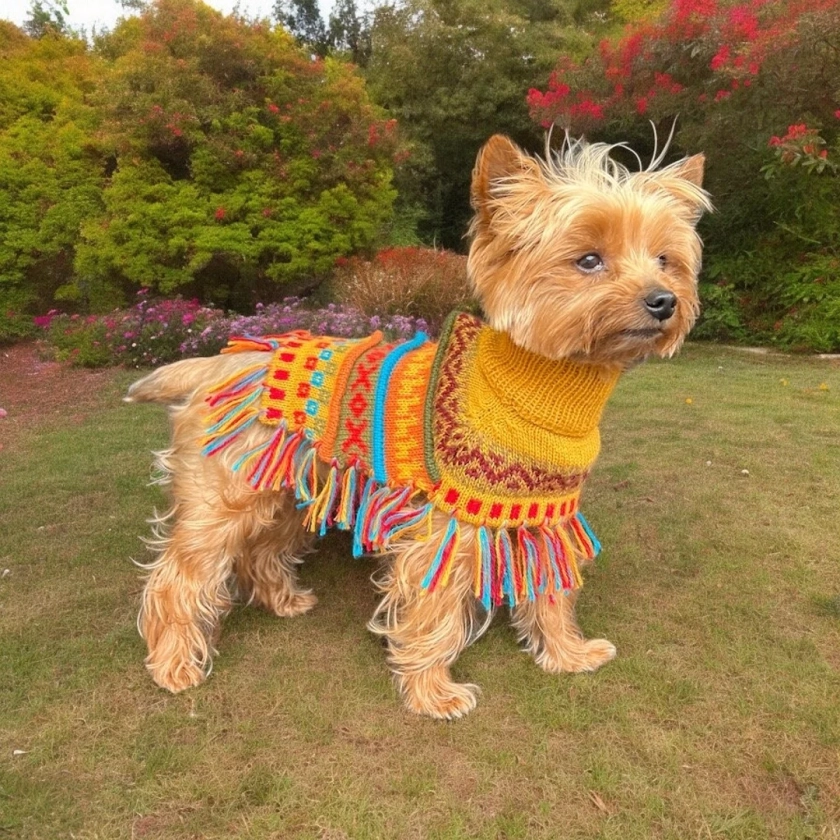 HONEY MUSTARD Color Dog Poncho. Handmade in the Andes of Peru With Baby Alpaca Wool. Definite Must-have. Luxury Dog Sweater, Size X0-20 - Etsy UK