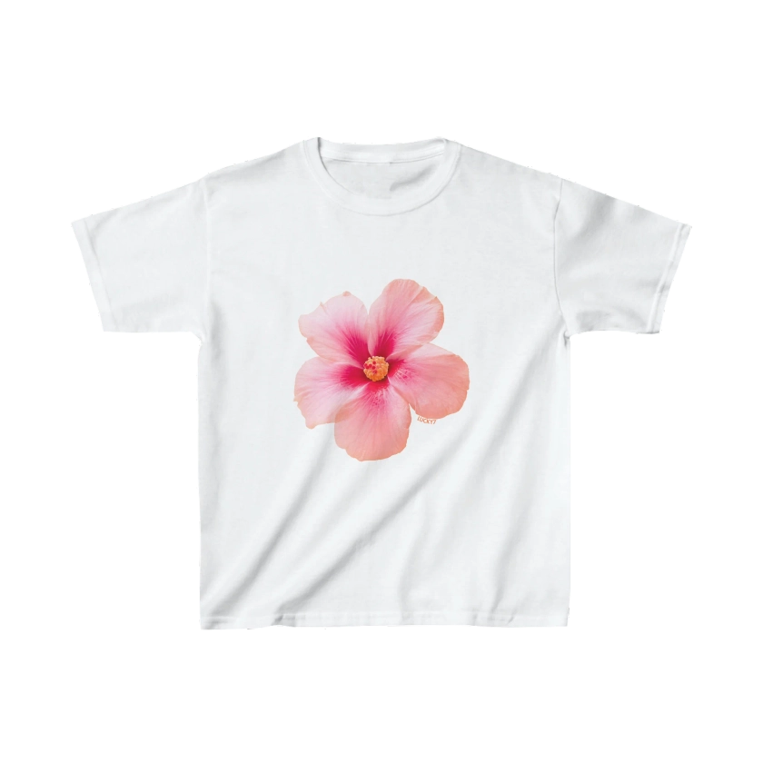 Pink Hibiscus Baby Tee